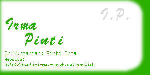 irma pinti business card